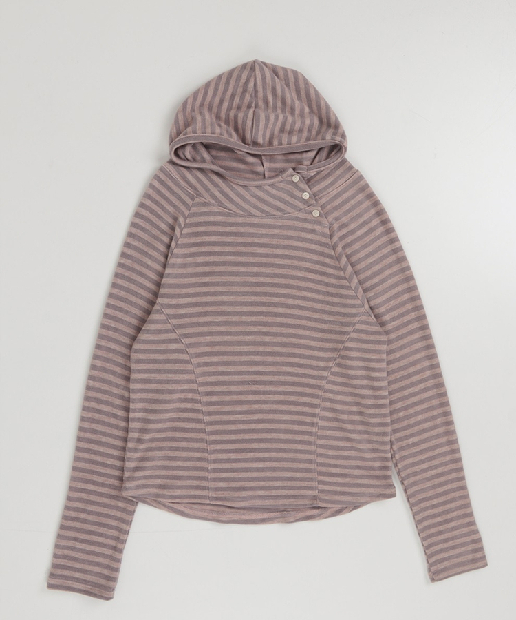 ボタンフードトップス