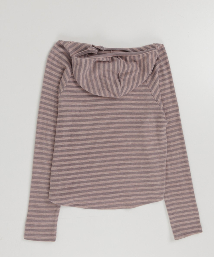 ボタンフードトップス