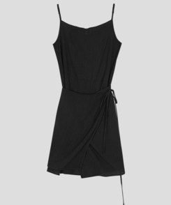 シースルーラップレイヤードワンピース