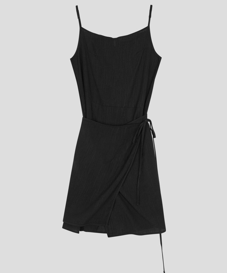 シースルーラップレイヤードワンピース