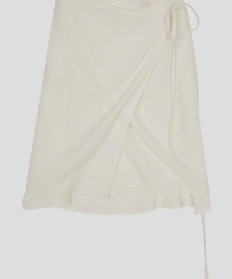 シースルーラップレイヤードワンピース