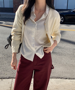 シンプルストライプシャツ CREAM