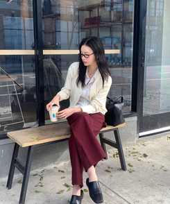 シンプルストライプシャツ CREAM