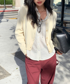 シンプルストライプシャツ CREAM