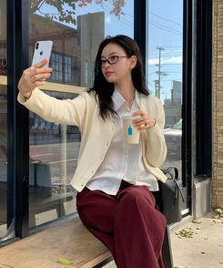 シンプルストライプシャツ CREAM