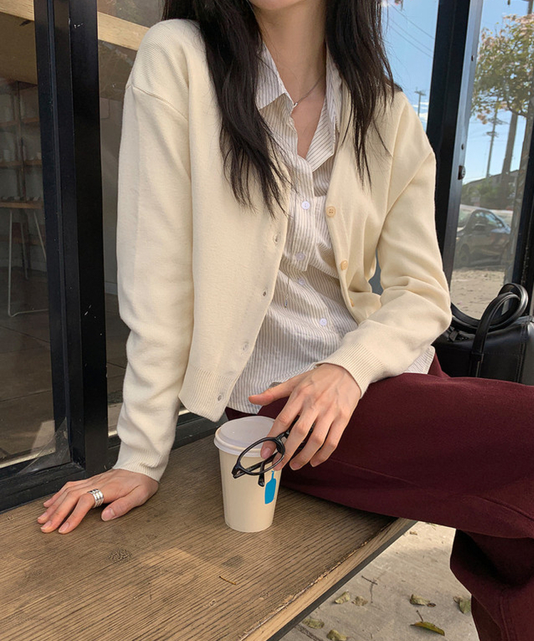 シンプルストライプシャツ CREAM