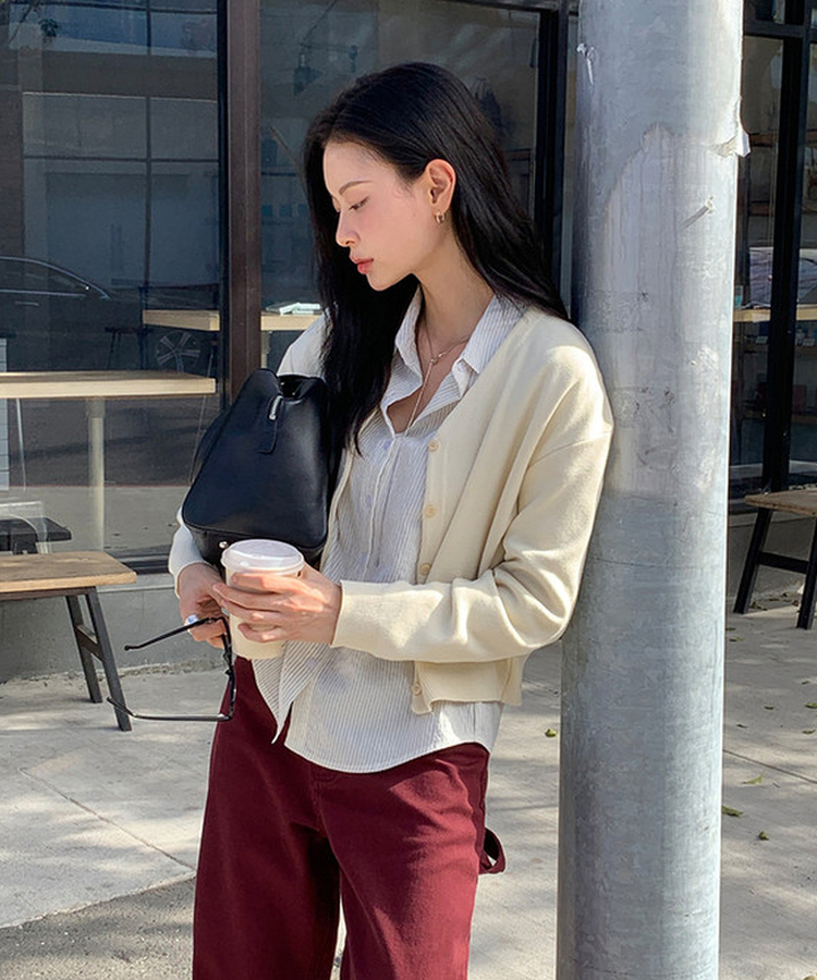 シンプルストライプシャツ CREAM