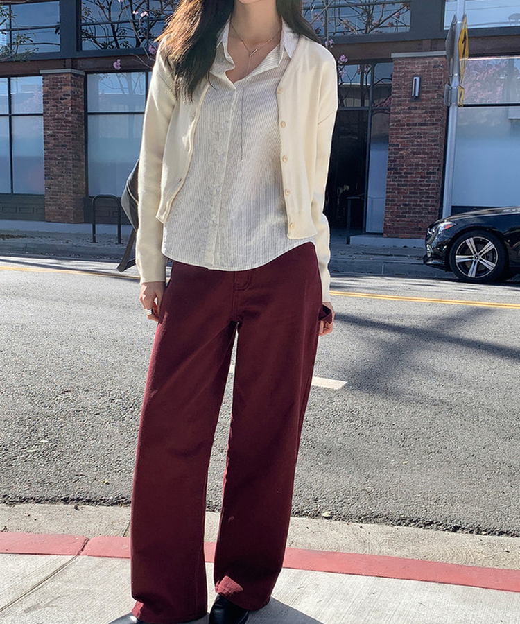 シンプルストライプシャツ CREAM