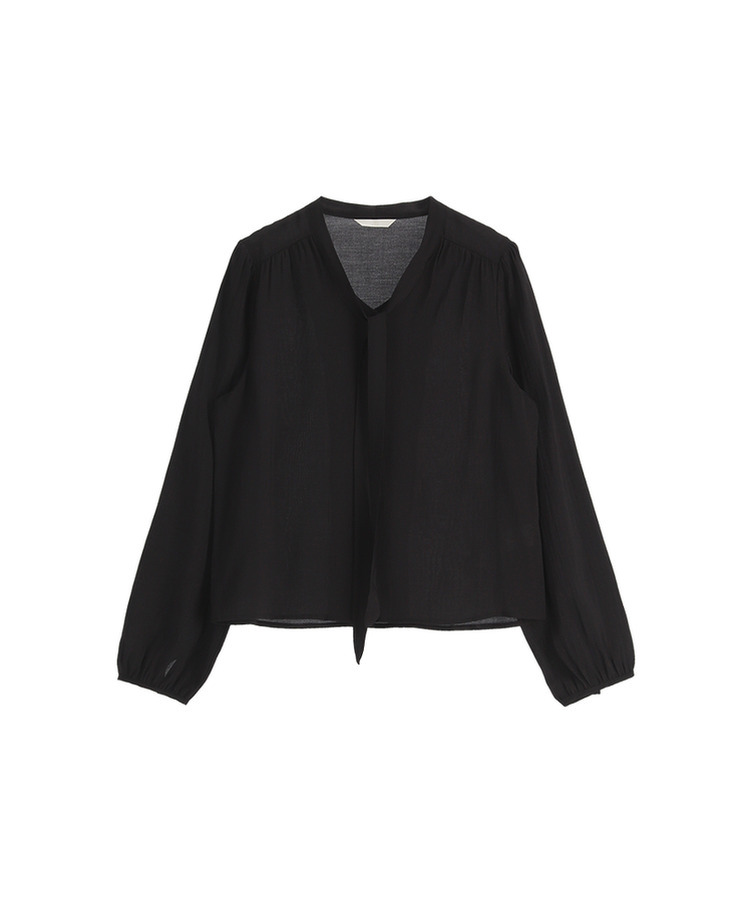 （MADE／着回し力抜群／シワになりにくい／ベストセラー♥）タイ付き 長袖ブラウス