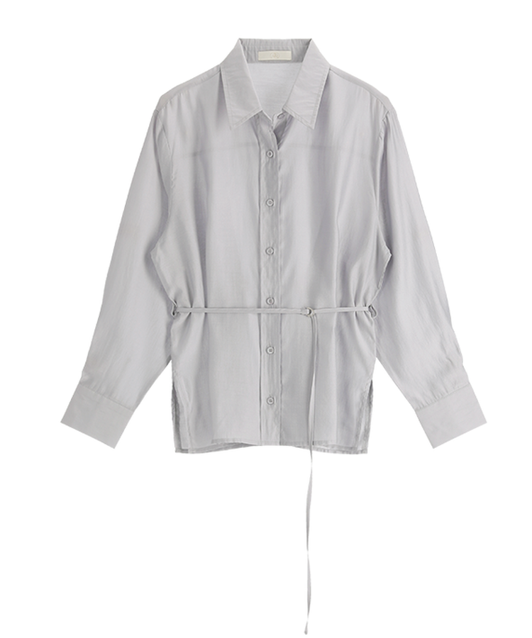 (MADE / ベルトセット / 春バージョン♥) テンセルDリングベルト付きシャツブラウス