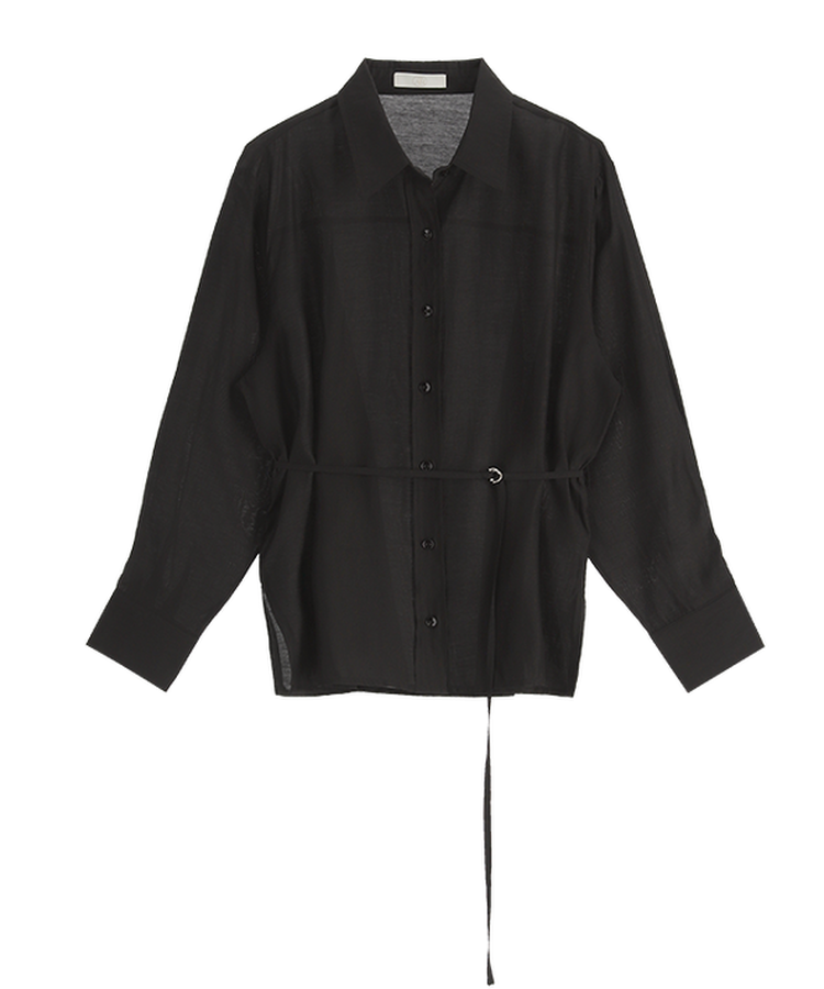 (MADE / ベルトセット / 春バージョン♥) テンセルDリングベルト付きシャツブラウス