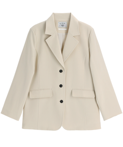 （MADE／ブランド級クオリティ／上品シルエット／シワになりにくい）シングルボタン バックベント テーラードジャケット