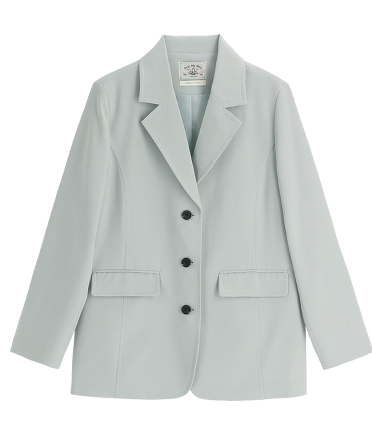 （MADE／ブランド級クオリティ／上品シルエット／シワになりにくい）シングルボタン バックベント テーラードジャケット