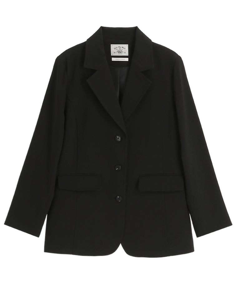 （MADE／ブランド級クオリティ／上品シルエット／シワになりにくい）シングルボタン バックベント テーラードジャケット
