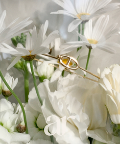 (細身ライン／ポイントチャーム／レイヤードおすすめ)   オーバル スリム オープン リング ブレスレット   GOLD