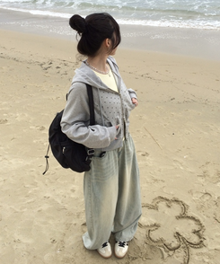 【✔企画】ドットナグランフードジップアップ MELANGE