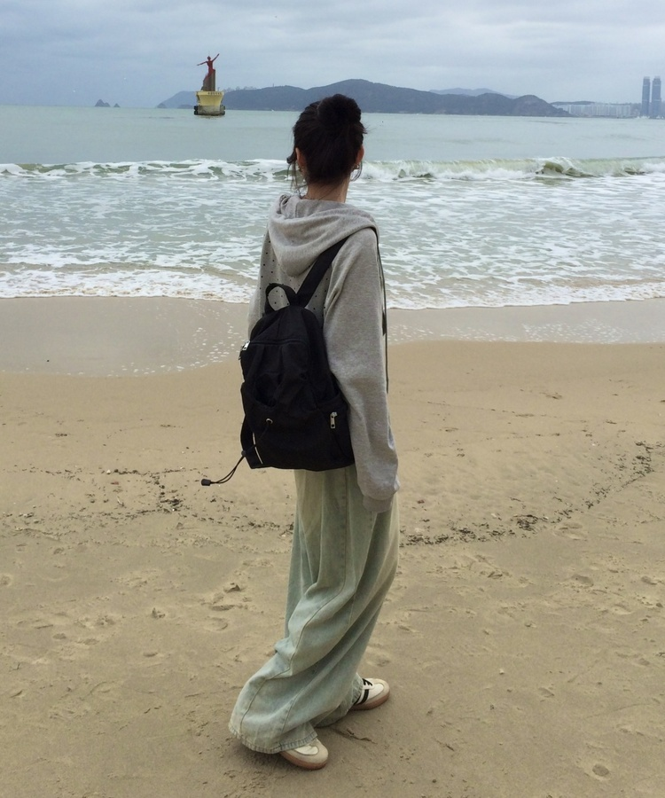 【✔기획】도트나그랑후드집업 멜란지