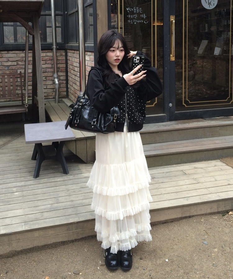 【✔기획】도트나그랑후드집업 블랙