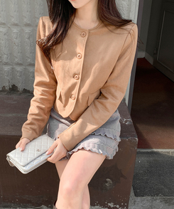 スエードクロップジャケット BEIGE