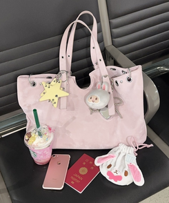 スエードアイレットスクエアバック PINK