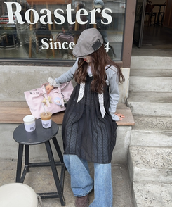 スエードアイレットスクエアバック PINK