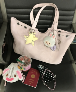 スエードアイレットスクエアバック PINK