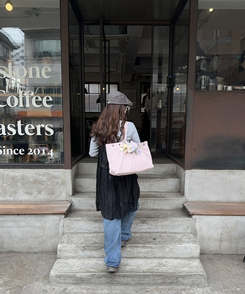 スエードアイレットスクエアバック PINK