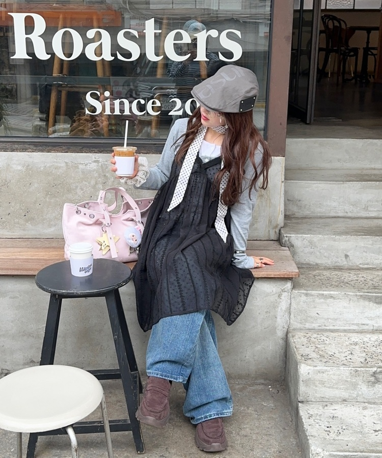 スエードアイレットスクエアバック PINK