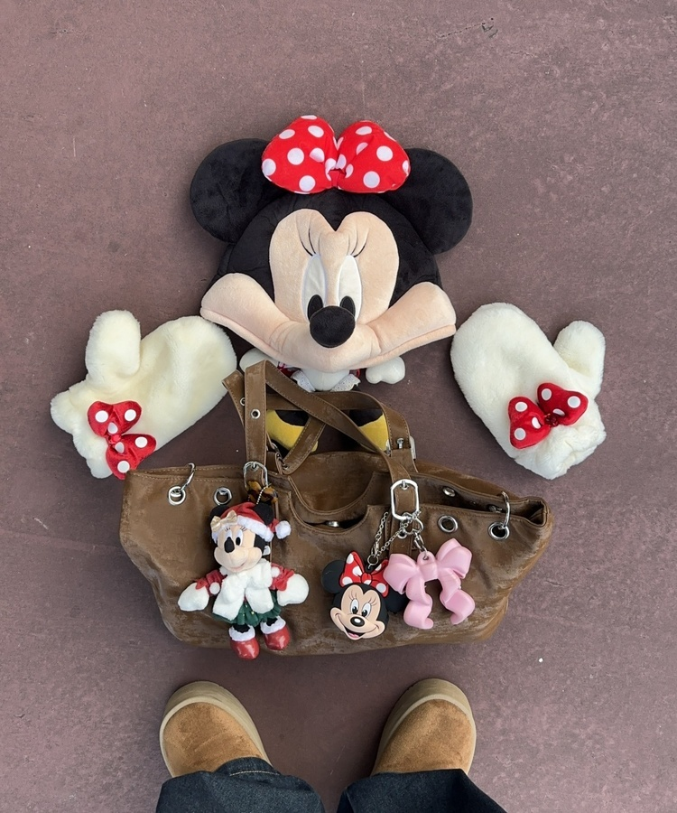 スエードアイレットスクエアバック PINK