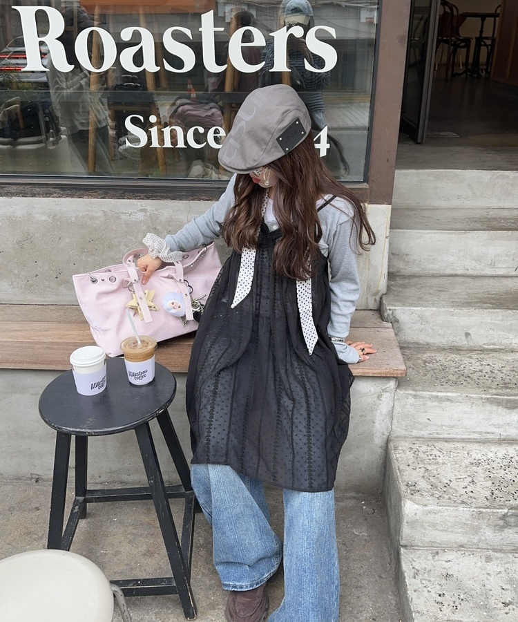 スエードアイレットスクエアバック PINK