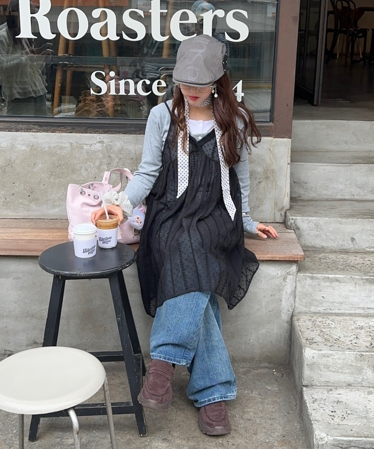 スエードアイレットスクエアバック PINK