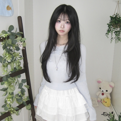 レースシアリング長袖Tシャツ SKY BLUE