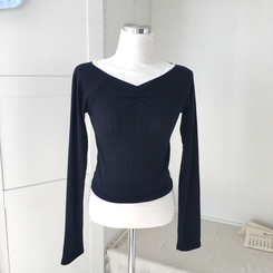 レースシアリング長袖Tシャツ