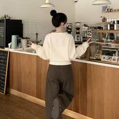 ルーズフィットニットカーディガン(6color) IVORY