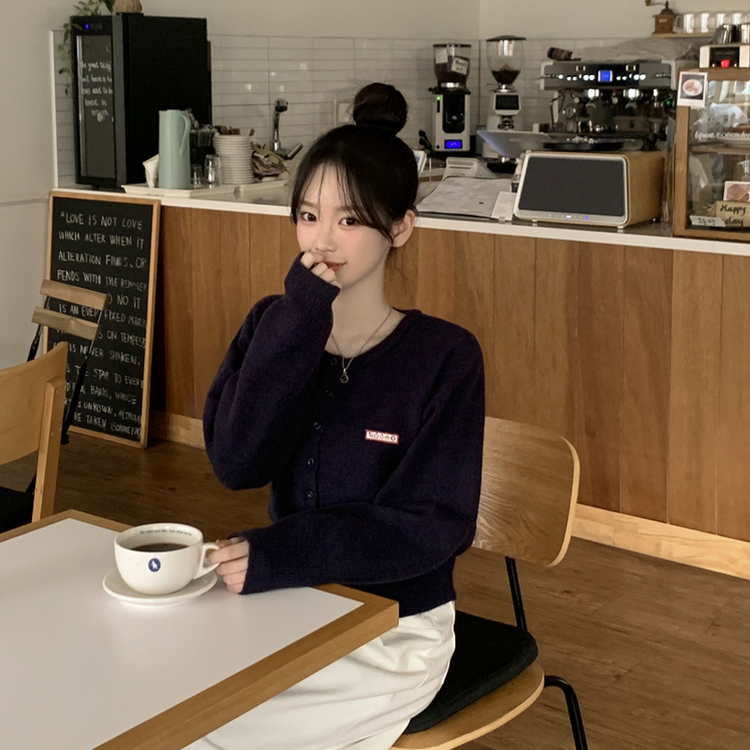 ルーズフィットニットカーディガン(6color) NAVY