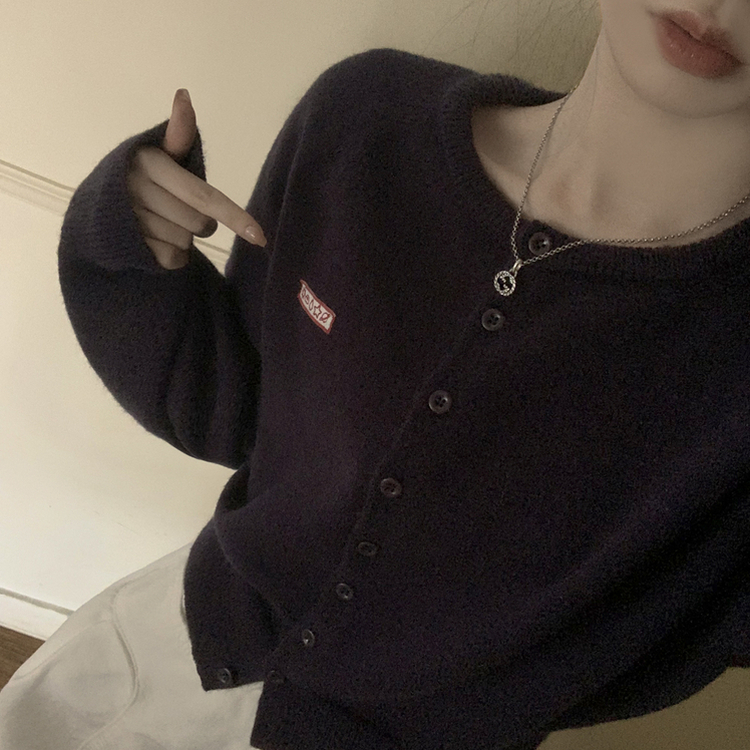 ルーズフィットニットカーディガン(6color) NAVY