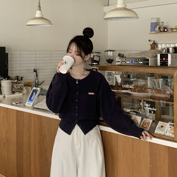 ルーズフィットニットカーディガン(6color) NAVY