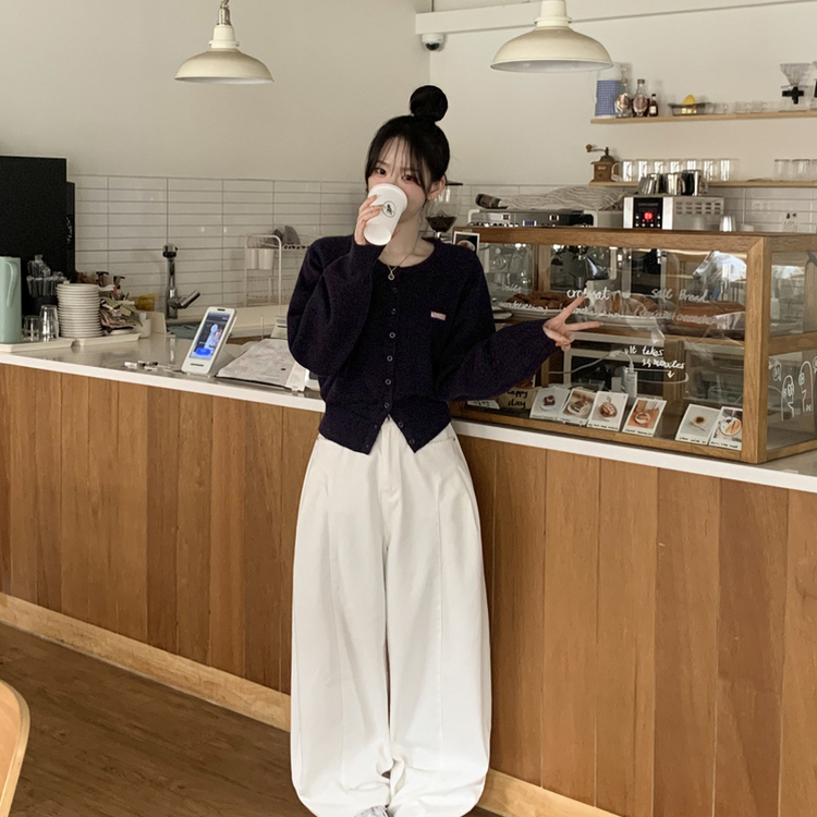 ルーズフィットニットカーディガン(6color) NAVY