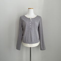 バイカラーレイヤード長袖Tシャツ(5color)