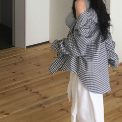 チェックデイリーシャツ NAVY