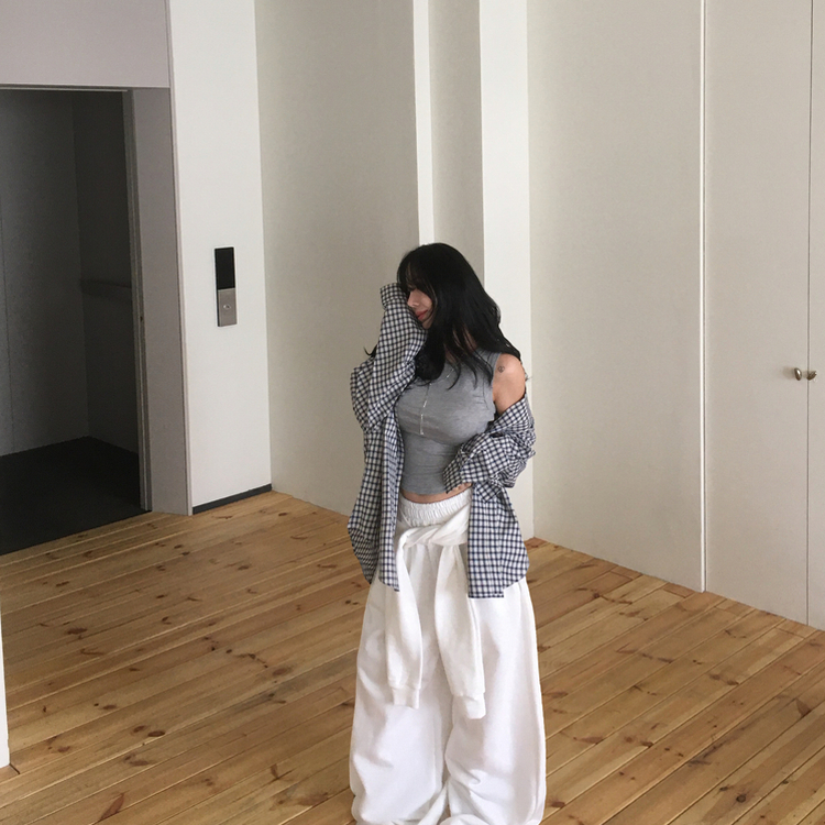 チェックデイリーシャツ NAVY