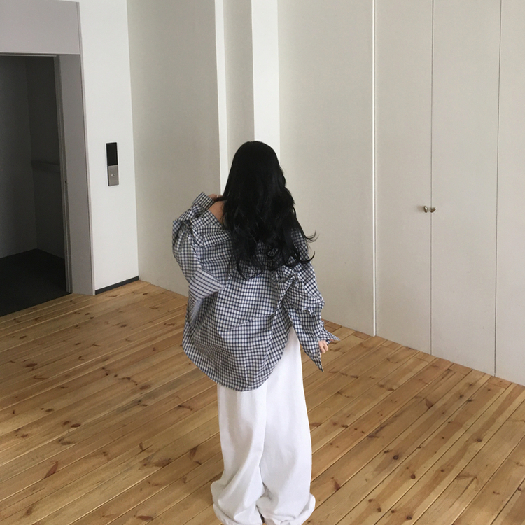 チェックデイリーシャツ NAVY