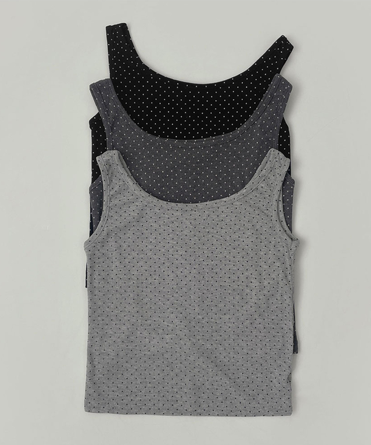 ドットリボンレイヤードキャミソール