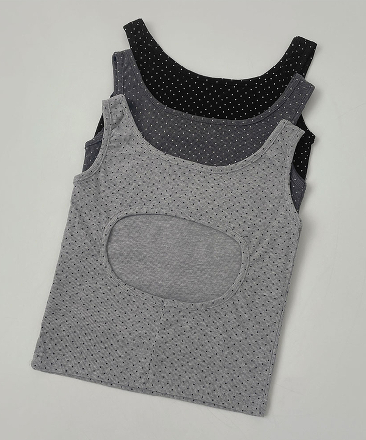 ドットリボンレイヤードキャミソール