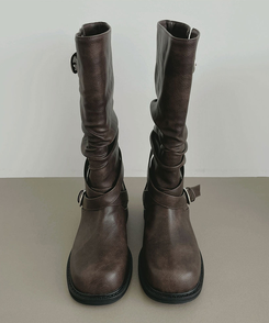 シアリングスリットミドルブーツ