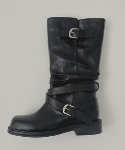 シアリングスリットミドルブーツ