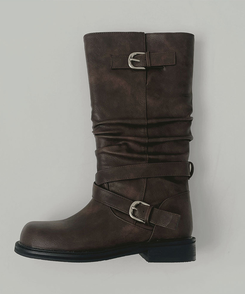 シアリングスリットミドルブーツ