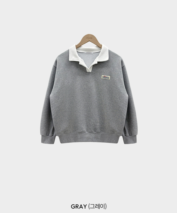 バイカラールーズスウェット