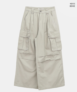 ツーピンタックカーゴワイドパンツ