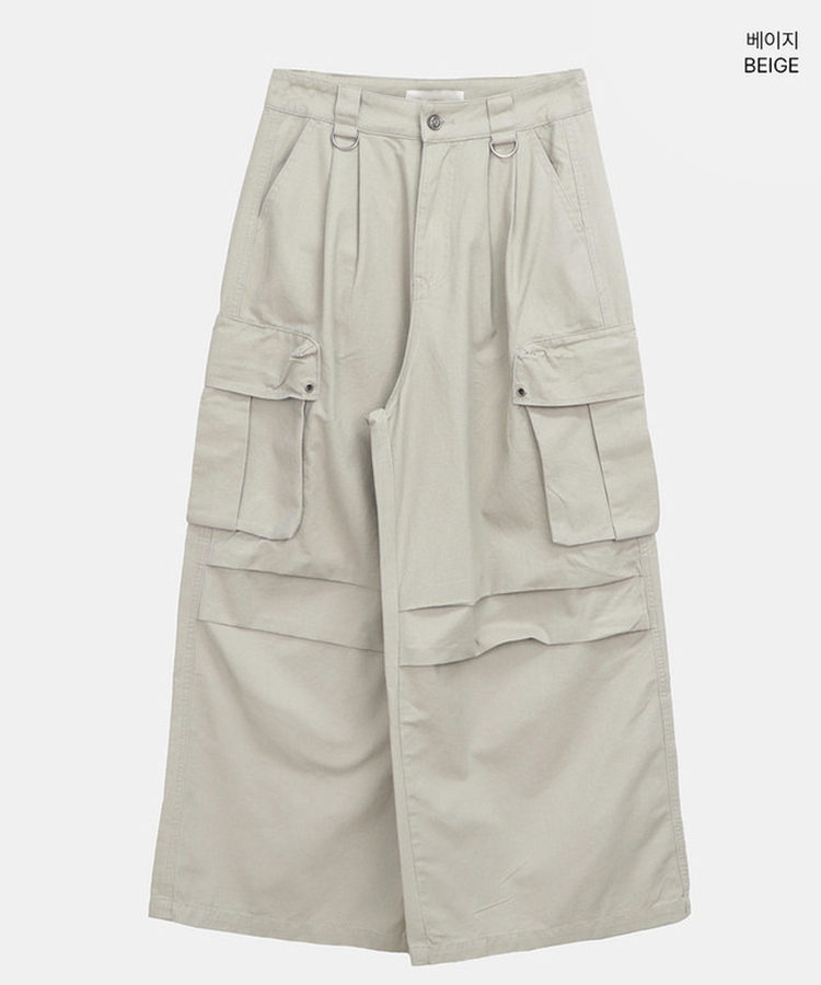 ツーピンタックカーゴワイドパンツ